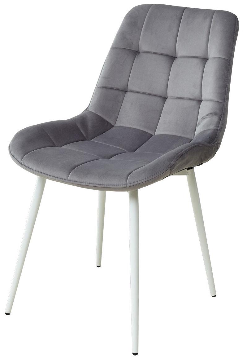 Стул ХОФМАН, цвет темно-серый #H15, велюр / белый каркас барный стул седа велюр темно серый