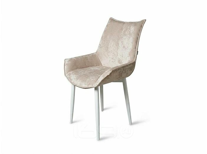 Стул Лофт белый матовый (Краш 01 шампань)