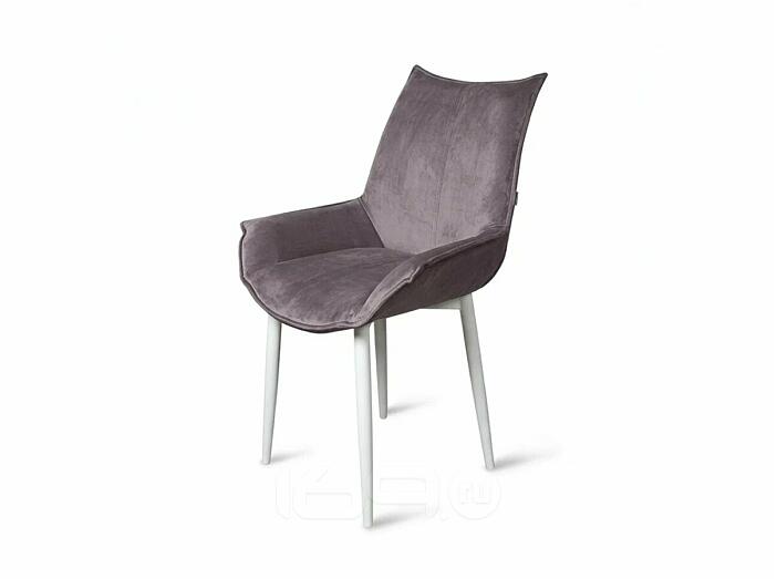 Стул Лофт белый матовый (Краш 12 тауп)