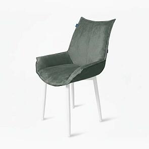 Стул Лофт белый матовый (Краш 22 виридиан)