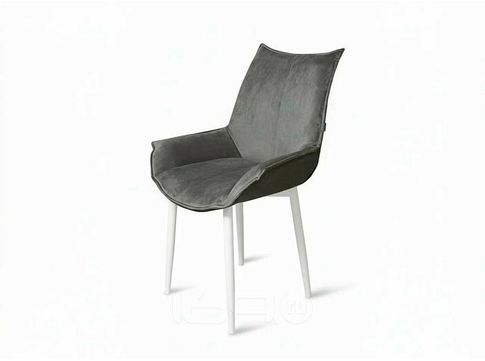 Стул Лофт белый матовый (Velutto 03 капучино)