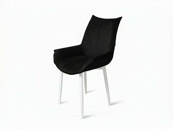 Стул Лофт белый матовый (Velutto 34 черный)