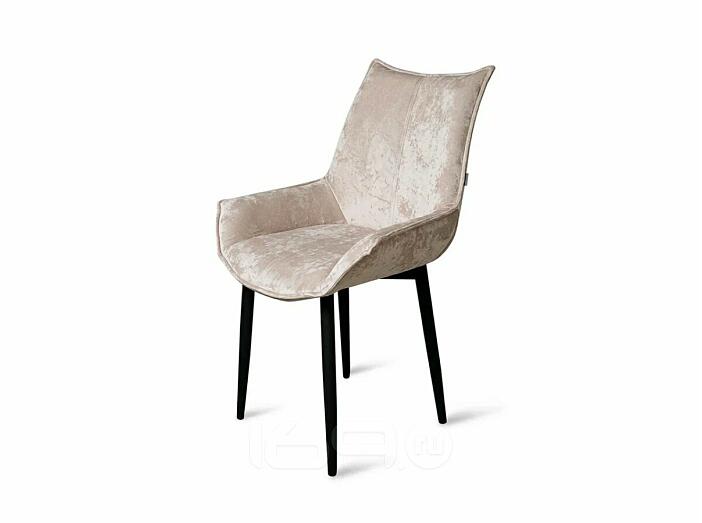 Стул Лофт черный матовый (Краш 01 шампань)