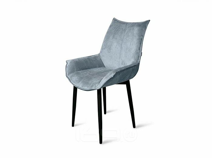 Стул Лофт черный матовый (Краш 10 платина)