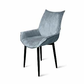 Стул Лофт черный матовый (Краш 10 платина)