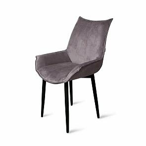 Стул Лофт черный матовый (Краш 12 тауп)