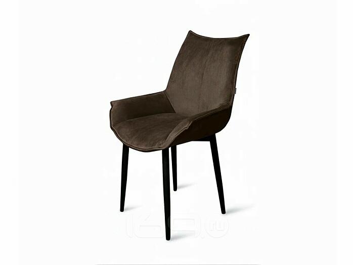 Стул Лофт черный матовый (Velutto 24 шоколад)