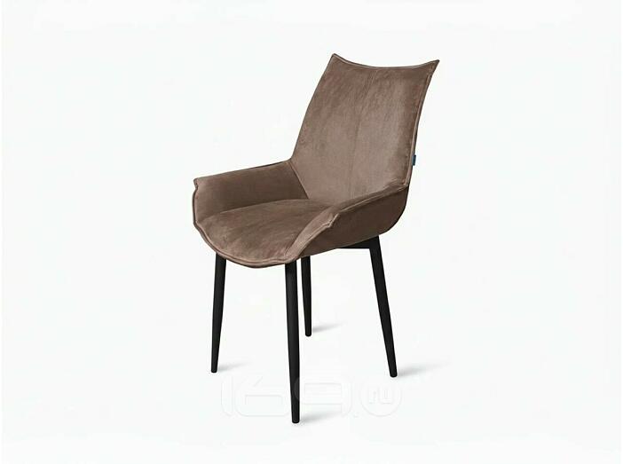 Стул Лофт черный матовый (Velutto 36 какао)