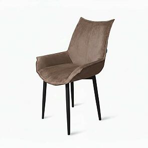 Стул Лофт черный матовый (Velutto 36 какао)