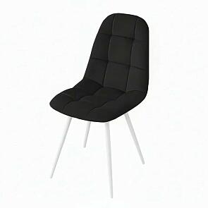 Стул Лукас белый матовый (Velutto 34 черный)