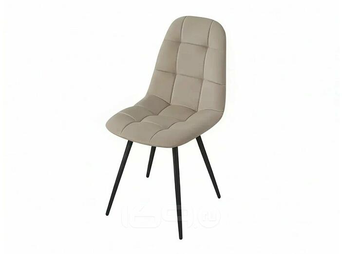 Стул Лукас черный матовый (Velutto 07 бежевый)