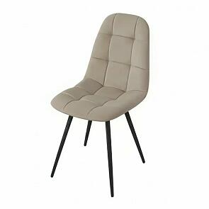 Стул Лукас черный матовый (Velutto 07 бежевый)