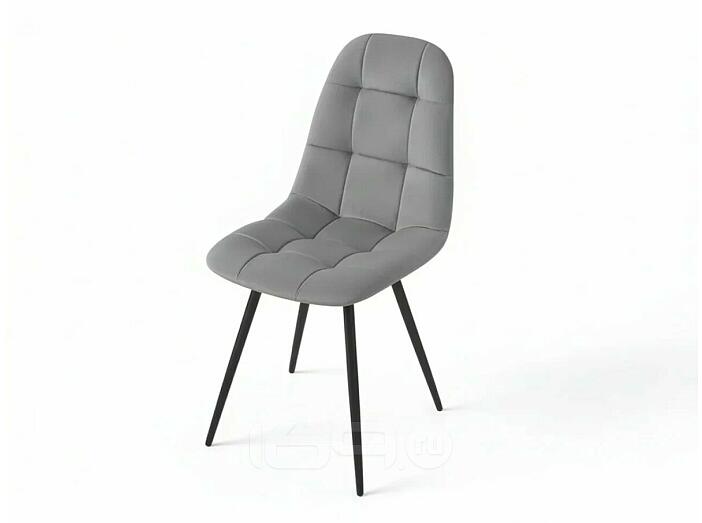 Стул Лукас черный матовый (Velutto 52 серый)