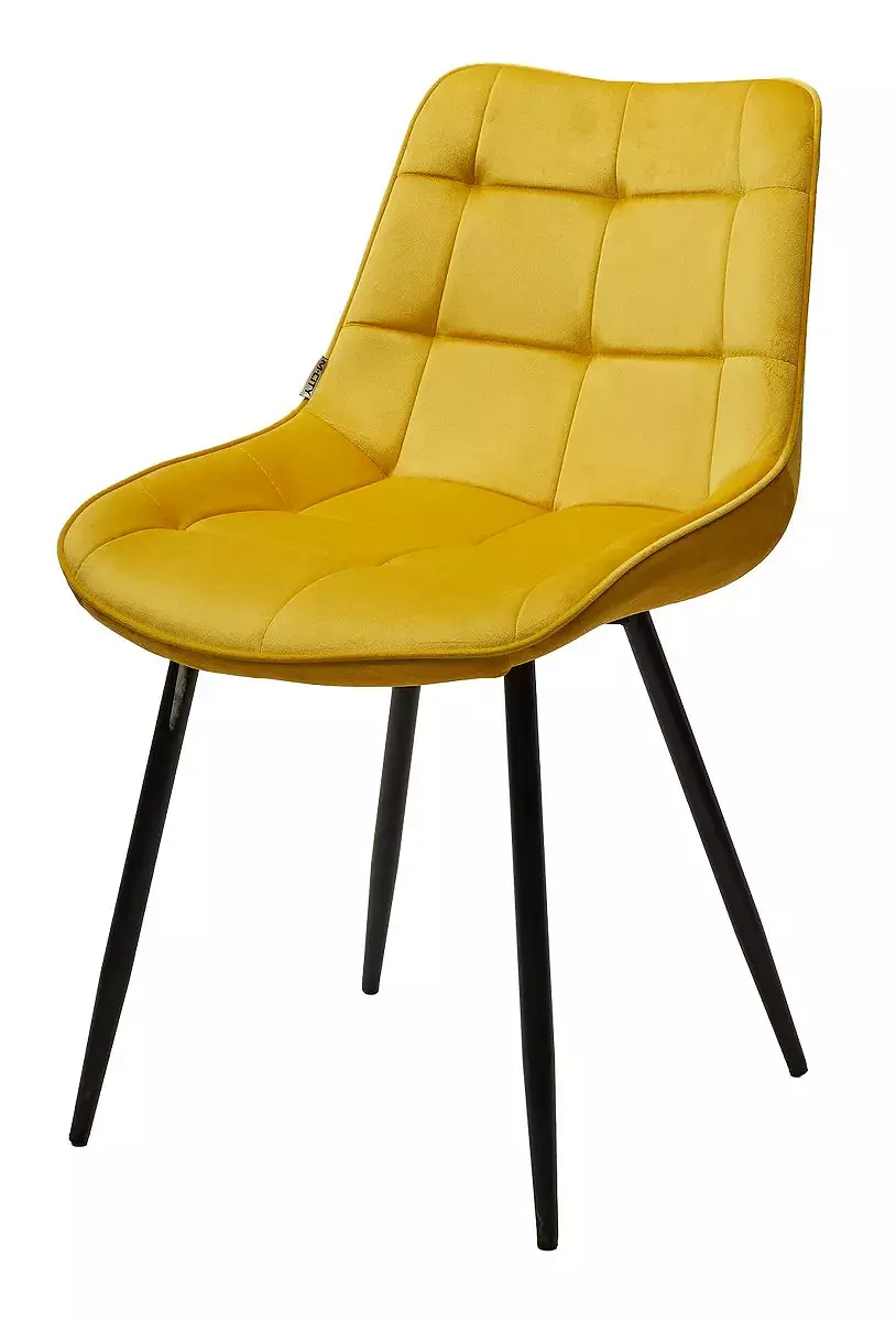 Стул MIAMI G062-20 жёлтый, велюр/чёрный каркас стул paint b28 темно серый велюр чёрный каркас