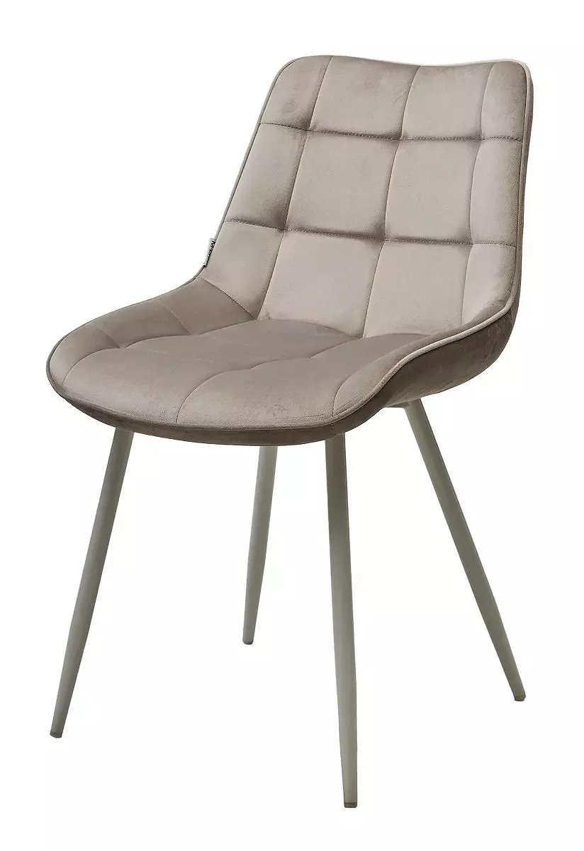Стул MIAMI G062-37 светло-серый, велюр/белый каркас плетеный стул из роупа лион светло серый