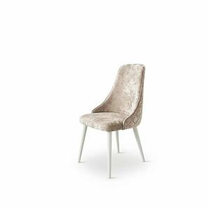 Стул Милан белый матовый (Краш 01 шампань)