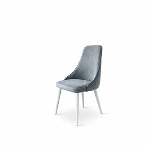 Стул Милан белый матовый (Краш 10 платина)