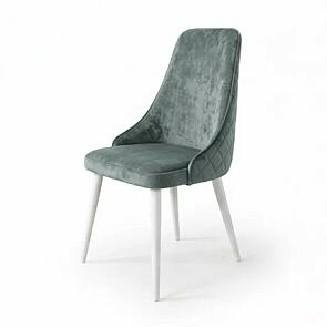 Стул Милан белый матовый (Краш 22 виридиан)