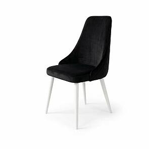 Стул Милан белый матовый (Velutto 34 черный)