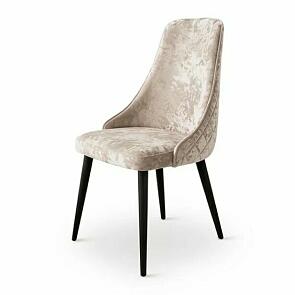 Стул Милан черный матовый (Краш 01 шампань)