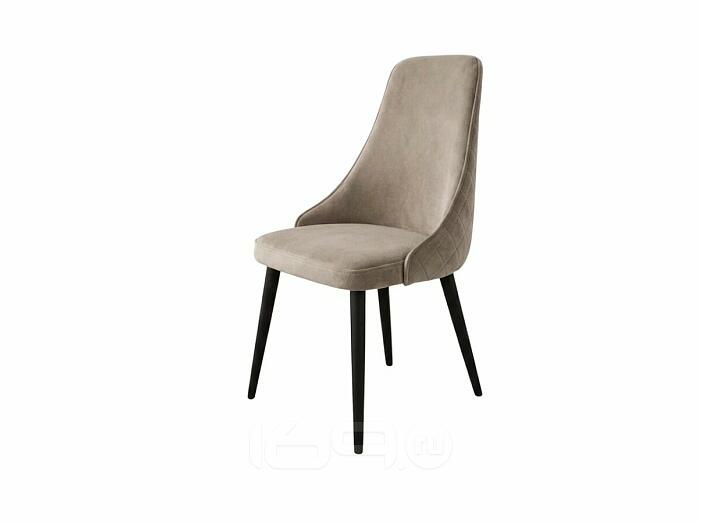 Стул Милан черный матовый (Velutto 07 бежевый)