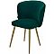 Стул МОНЕ ZIZI 626 Изумрудный, велюр / Золотой каркас