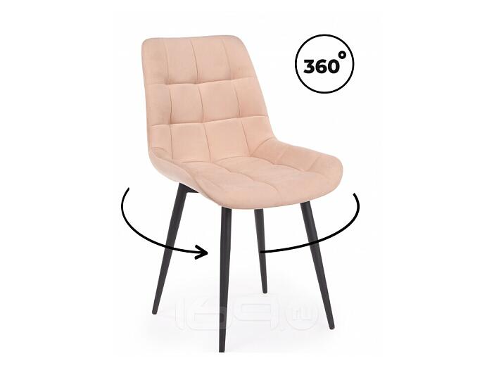 Стул на металлокаркасе Челси 360 К бежевый (zd 210) / черный