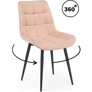 Стул на металлокаркасе Челси 360 К бежевый (zd 210) / черный