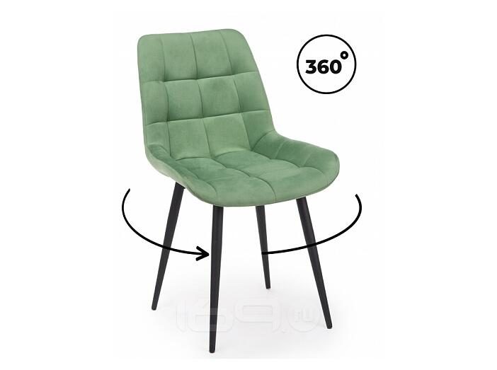 Стул на металлокаркасе Челси 360 К фисташковый (zd 651) / черный
