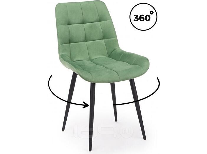 Стул на металлокаркасе Челси 360 К фисташковый (zd 651) / черный