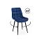 Стул на металлокаркасе Челси 360 К синий (zd 798) / черный