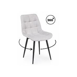 Стул на металлокаркасе Челси 360 К светло-серый (zd 960) / черный