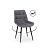 Стул на металлокаркасе Челси 360 К темно-серый (zd 995) / черный