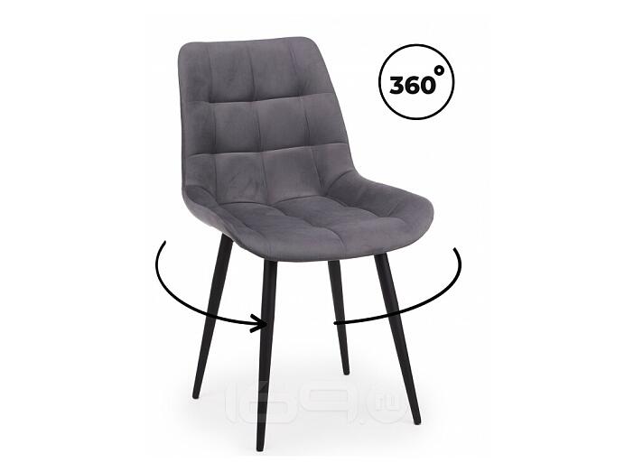 Стул на металлокаркасе Челси 360 К темно-серый (zd 995) / черный