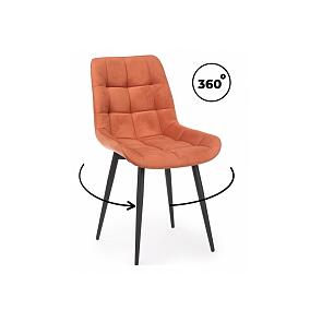 Стул на металлокаркасе Челси 360 К терракотовый (zd 432) / черный