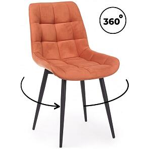 Стул на металлокаркасе Челси 360 К терракотовый (zd 432) / черный