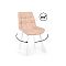 Стул на металлокаркасе Челси 360 П бежевый (zd 210) / белый