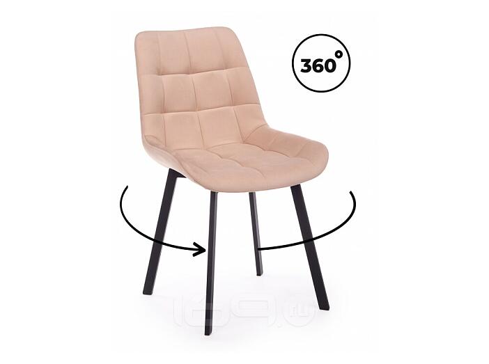 Стул на металлокаркасе Челси 360 П бежевый (zd 210) / черный