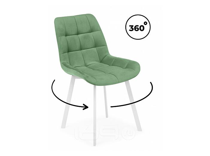 Стул на металлокаркасе Челси 360 П фисташковый (zd 651) / белый