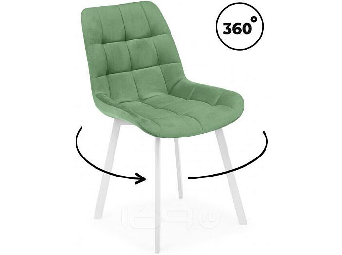 Стул на металлокаркасе Челси 360 П фисташковый (zd 651) / белый