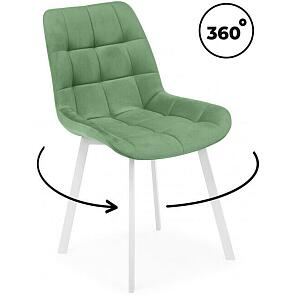 Стул на металлокаркасе Челси 360 П фисташковый (zd 651) / белый