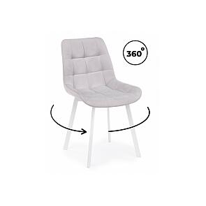Стул на металлокаркасе Челси 360 П светло-серый (zd 960) / белый