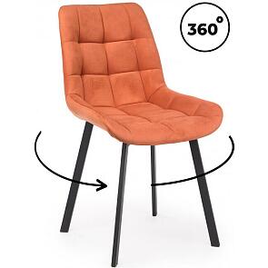Стул на металлокаркасе Челси 360 П терракотовый (zd 432) / черный