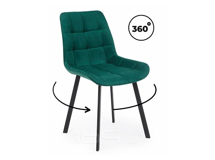 Стул на металлокаркасе Челси 360 П зеленый (zd 667) / черный