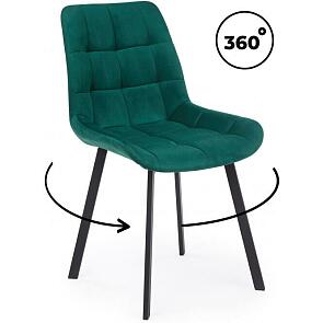 Стул на металлокаркасе Челси 360 П зеленый (zd 667) / черный
