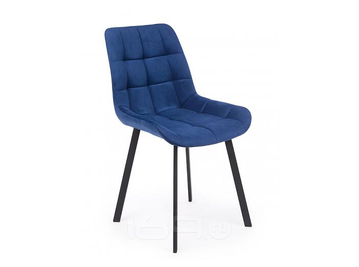 Стул на металлокаркасе Челси П синий (zd 798) / черный