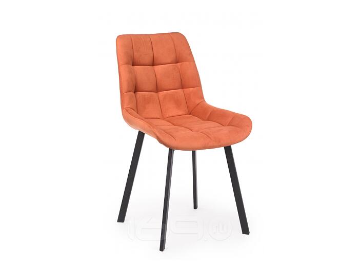 Стул на металлокаркасе Челси П терракотовый (zd 432) / черный