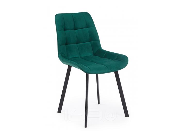 Стул на металлокаркасе Челси П зеленый (zd 667) / черный