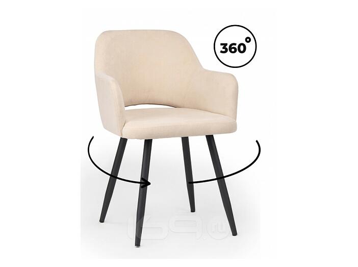 Стул на металлокаркасе Эолин 360 бежевый (glory 03) / черный