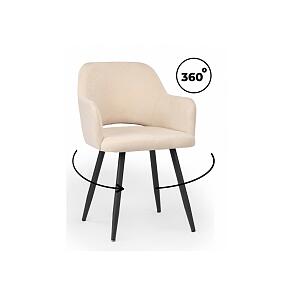 Стул на металлокаркасе Эолин 360 бежевый (glory 03) / черный